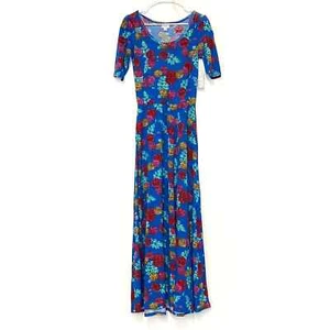 LuLaRoe Women's Size S Floral Ana Maxi Dress NWT Green/Red/Blue - Picture 1 of 3