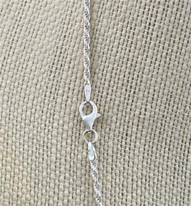 925 Italy 2MM Wide Rope Chain Sterling Silver Necklace 24" Long - Picture 1 of 2