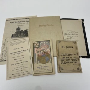 Lot 6 Vintage Religious Ephemera - Church Brochures, Marriage Service, Funeral.. - Picture 1 of 7
