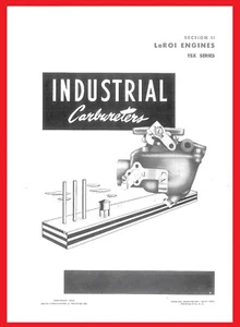 Identification Chart Marvel Schebler Industrial Carburetors Sec 2 LeRoi TSX TRX - Picture 1 of 9