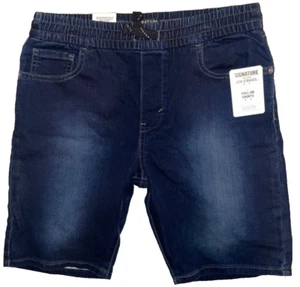 Signature Gold Levi Strauss & Co Boys Pull On Dark Shorts Elastic Waist SZ XL - Picture 1 of 2