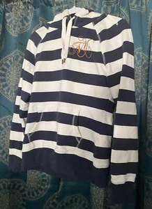 H&M Navy and White Striped NY Hoodie In EUC- Women’s Medium. - Picture 1 of 1