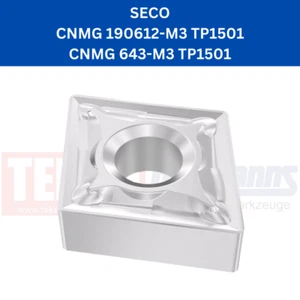 10x SECO CNMG 190612-M3 TP1501 Placas Giratorias para Acero - Imagen 1 de 1