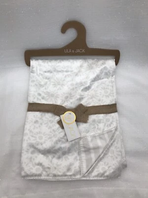 Lila & Jack Girls Floral Flower Baby Blanket Reversible Minky Lovey Security NEW - Image 1 of 4