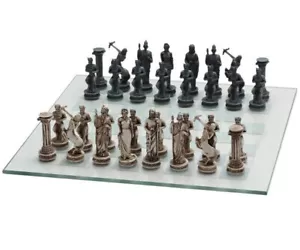 Greek Mythology Chess Set 3" King Glass board - Picture 1 of 3