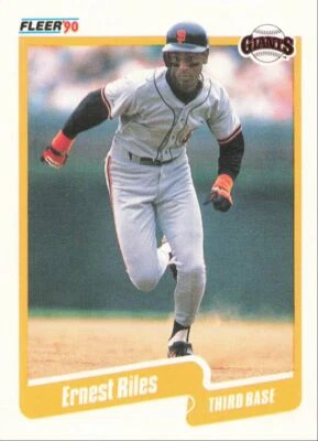 1990 Fleer Baseball Ernest Riles San Francisco Giants #69 - Image 1 of 2