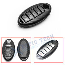 Carbon Fiber Style Smart Key Fob Cover Case Holder for Nissan Infiniti 5 Button