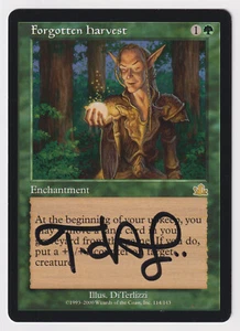 Signed Forgotten Harvest Proof MP Prophecy Artist DiTerlizzi 2000 MTG Magic AP! - Picture 1 of 2
