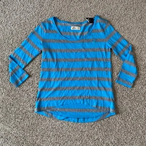 NWT Hollister California 3/4 Sleeve Crew Neck Striped T shirt XS - Picture 1 of 8