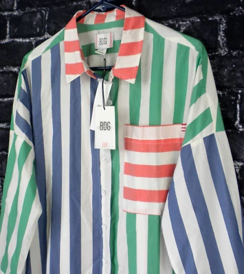 BDG Urban Outfitters Men's Multi-color Striped Button-dn Shirt Size S - Image 1 of 4