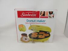 Sunbeam Yellow Donut Maker Tested Works FPSBML920 Makes 5 Donuts