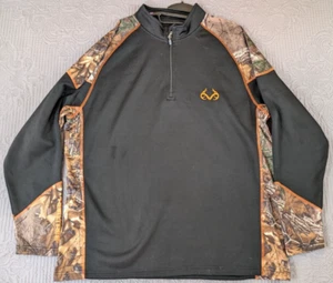 Realtree Sweatshirt Mens 2XL CAMO 100% Polyester 1/4 Zip Pull Over Outdoor - Picture 1 of 7
