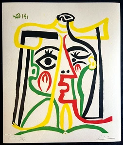 Pablo Picasso - original signierte COA Lithographie - handnummeriert [180 Ex. -]@ - Bild 1 von 11
