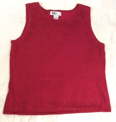 Suéter Kikit Prendas de Punto Rubí Sin Mangas Cuentas Adulto L Foto 1 de 4