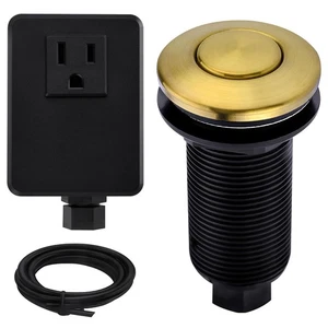Garbage Disposal Air Switch Kit with with Long Button, Champagne Bronze (Bras... - Picture 1 of 7