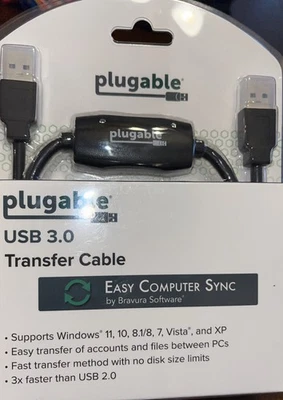 Plugable USB 2.0 Easy Transfer Cable USB-EASY-TRAN NEW - Image 1 of 2