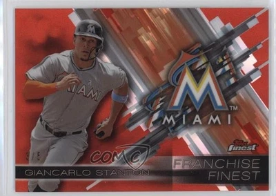 2016 Topps Finest Franchise Finest Red Refractor /5 Giancarlo Stanton #GS - Image 1 of 2