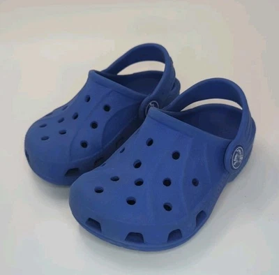 Zapatos Sandalia Crocs Clásicos Infantiles Niños Pequeños Talla 4 C 5 Azul Sin Cordones Cómodos Foto 1 de 4
