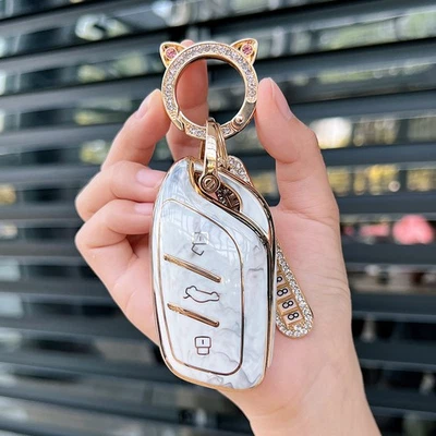 TPU Remote Key Fob Case Cover For ZS EV HS MG3 MG5 MG6 MG7 KeyChain Accessories - image 1 of 2