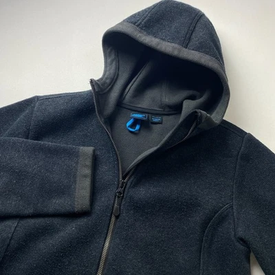 Eastern Mountain Sports Wool Blend Hoodie Jacket Womens Small Gray EMS Fleece - Image 1 of 4