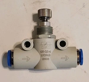 Válvula de control de flujo unidireccional PLC FESTO GR-QS-6 193969 - Envío gratuito - Imagen 1 de 3