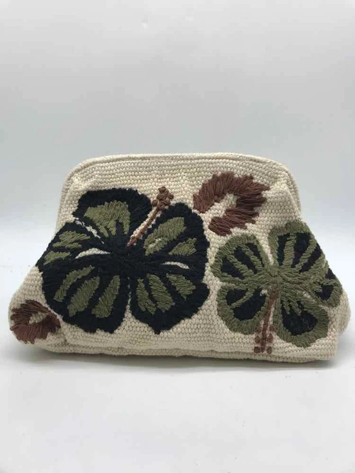 Bolso de Mano Zara Marfil Floral Usado Foto 1 de 4