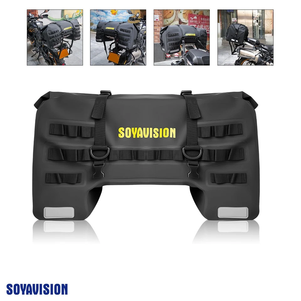 Водонепроницаемая мотоциклетная задняя сумка 50 л дорожный чемодан корзина сумка на заднее сиденье - Изображение 1 из 4