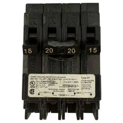 USED Siemens Q21520CTNC Circuit Breakers 15-20A 4/Pole 120/240V - Image 1 of 4