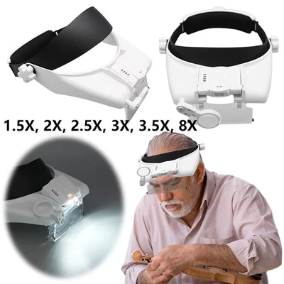 Repair Solder Magnify Glasses USB Rechargeable Lens for Close Work Reading Lot - Image 1 of 4