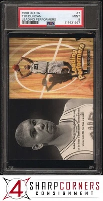 1998 ULTRA LEADING PERFORMERS #7 TIM DUNCAN HOF POP 2 (NONE HIGHER) PSA 9 - Image 1 of 3