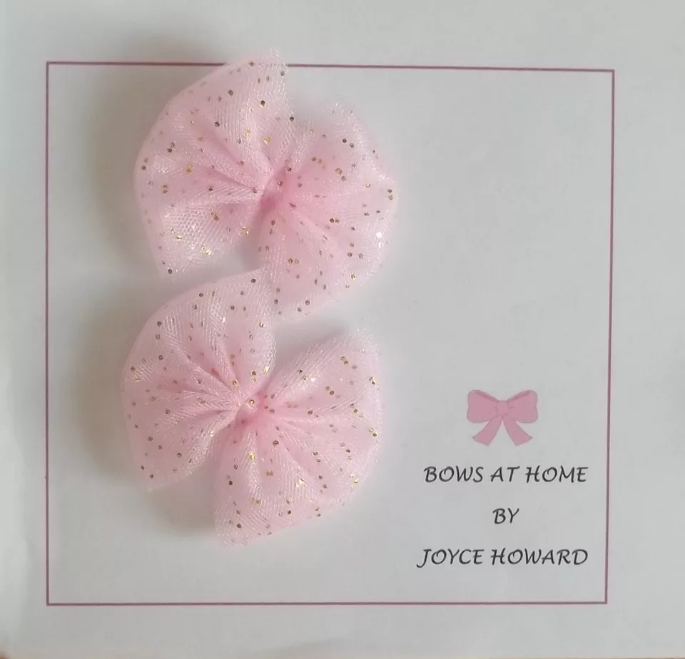 TULLE HAIR BOWS - FINE GLITTER - Image 1 of 1