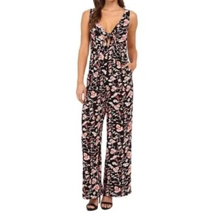 Tuta MinkPink Revolve floreale peek a boo senza maniche cravatta davanti taglia small - Foto 1 di 9