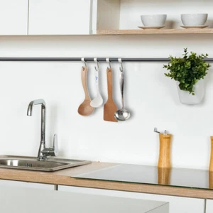 Stainless Steel Tube Rod Hook Wardrobe Bathroom Fit for 1" Rod Dia 8pcs - Picture 1 of 7