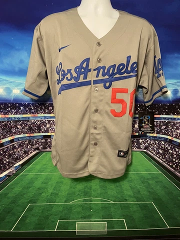 Mookie Betts Jersey NEW Mens small gray Los Angeles Dodgers Cover