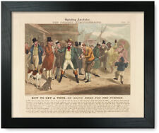 Framed Print: The Colonel Electioneering. How To Get A Vote, 1830