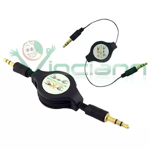 Cavo aux audio jack 3,5mm per Samsung Galaxy Tab 3 10.1 P5200 retrattile AX1 - Foto 1 di 1