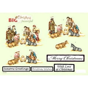 A4 SCHÖNE GESTANZTE DECOUPAGE - WEIHNACHTEN IST WUNDERSCHÖN - Bild 1 von 1