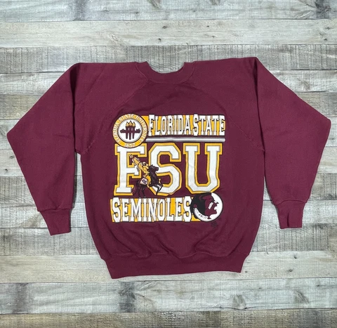 Florida State Seminoles Sweater Mens Large Red Ultra Sweats Pullover Sweatshirt Cover