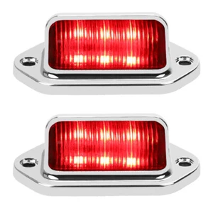 Conjunto de 2 luces LED de matrícula rojo número etiqueta lámpara para camión remolque autocaravana - Imagen 1 de 10