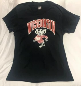 Camiseta negra vintage Wisconsin Badgers 50/50 de Screen Stars mejor talla grande - Imagen 1 de 10