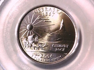 2006 D Washington State Quarter PCGS MS 68 Nebraska Satin Finish 08545429 - Picture 1 of 3
