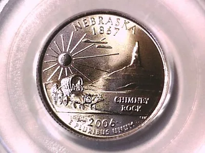 2006 D Washington State Quarter PCGS MS 68 Nebraska Satin Finish 08545429 - Image 1 of 3