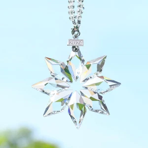 Cristallino Fiocco di Neve Ciondolo da Parete Decorazione Albero Natale Auto - Bild 1 von 11
