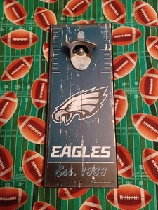 NFL Philadelphia Eagles Bottle Opener Wooden Sign Wall Decoration - Picture 1 of 6