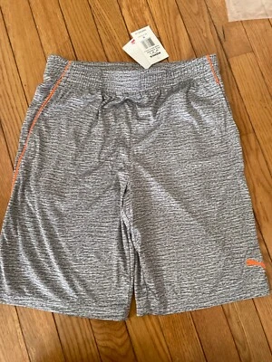 NWT Boys Puma Shorts - Light Heather Gray & Orange - Size M (10-12) - Image 1 of 4