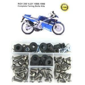 Kit completo de pernos de carrocería de carenado aptos para Suzuki RGV 250 VJ21 1988-1990 - Imagen 1 de 10