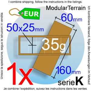 1x MDF Cavalry Movement Tray 6x1 (K 0mm) 25x50mm Bases War Hammer 40k Bike - Imagen 1 de 7