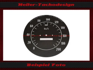 Tacho Aufkleber für Chevrolet Impala 1967 120 Mph zu 200 Kmh - Bild 1 von 2
