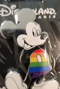 Disney Trading Pin 00095 Mickey Mouse Rainbow Pride DLP Paris France NEW ON CARD - Picture 1 of 6