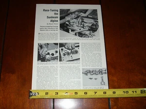 SUNBEAM ALPINE RACE TUNING - ORIGINAL ARTIKEL VON 1962 - Bild 1 von 2